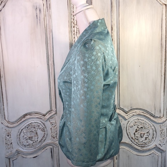 Bounding Cinderella Lightweight Aqua Blazer Jacket Size Small - Picture 6 of 10